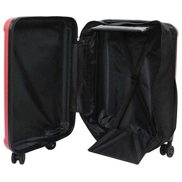 Roter ABS-Koffer mit Schloss, 66 cm