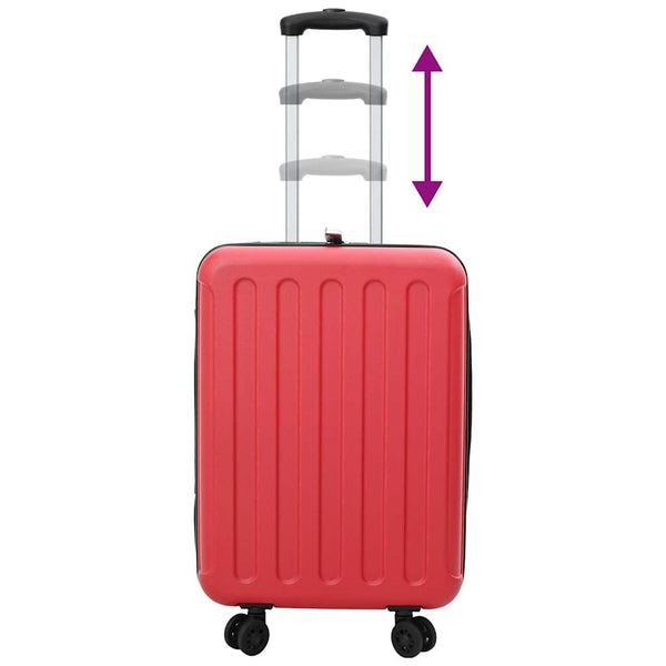 Roter ABS-Koffer mit Schloss, 66 cm