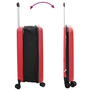 Roter ABS-Koffer mit Schloss, 66 cm