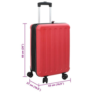Roter ABS-Koffer mit Schloss, 66 cm
