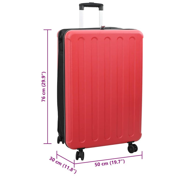 Roter ABS Koffer mit Schloss 50x30x76 cm