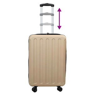 Champagnerfarbener Koffer mit Schloss, 55,5 cm