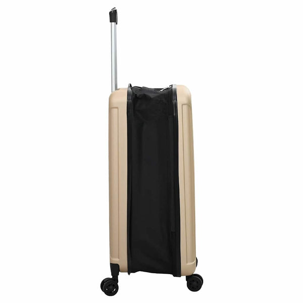Champagnerfarbener Koffer mit Schloss, 55,5 cm