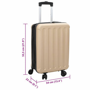 Champagnerfarbener Koffer mit Schloss, 55,5 cm