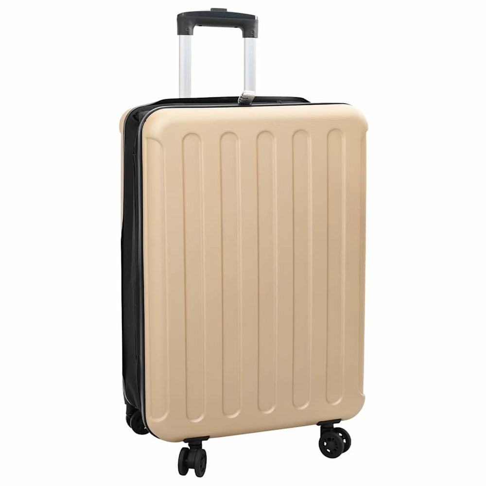 Champagnerfarbener Koffer mit Schloss, 66 cm