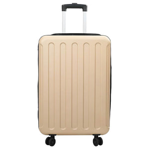 Champagnerfarbener Koffer mit Schloss, 66 cm