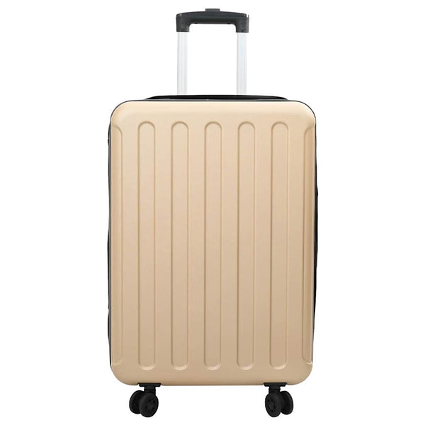 Champagnerfarbener Koffer mit Schloss, 66 cm