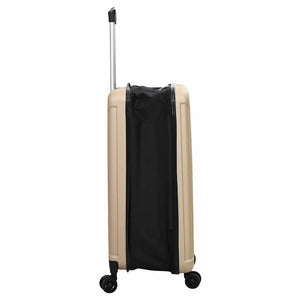Champagnerfarbener Koffer mit Schloss, 66 cm