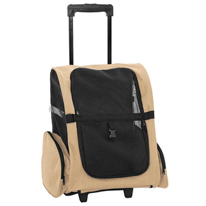vidaXL Chariot 3-en-1 pour animaux de compagnie sable 48x32x(57-106) cm tissu Oxford