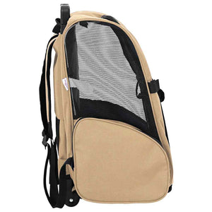 vidaXL Chariot 3-en-1 pour animaux de compagnie sable 48x32x(57-106) cm tissu Oxford