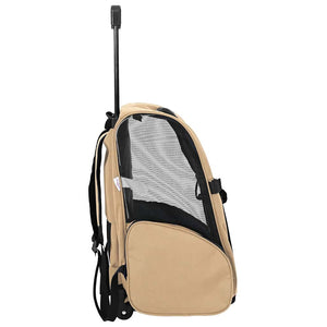 vidaXL Chariot 3-en-1 pour animaux de compagnie sable 48x32x(57-106) cm tissu Oxford