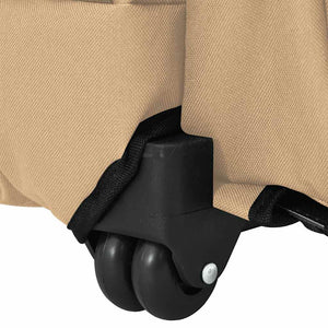 vidaXL Chariot 3-en-1 pour animaux de compagnie sable 48x32x(57-106) cm tissu Oxford