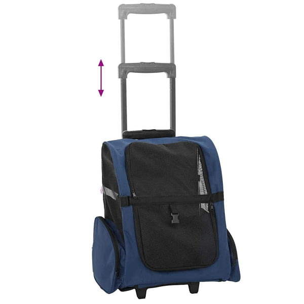 3-in-1 Haustiertrolley Blau