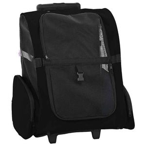 vidaXL Chariot pour animaux de compagnie 3 en 1 Noir 48x32x(57-106) cm Tissu Oxford