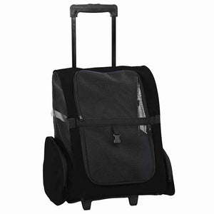 vidaXL Chariot pour animaux de compagnie 3 en 1 Noir 48x32x(57-106) cm Tissu Oxford