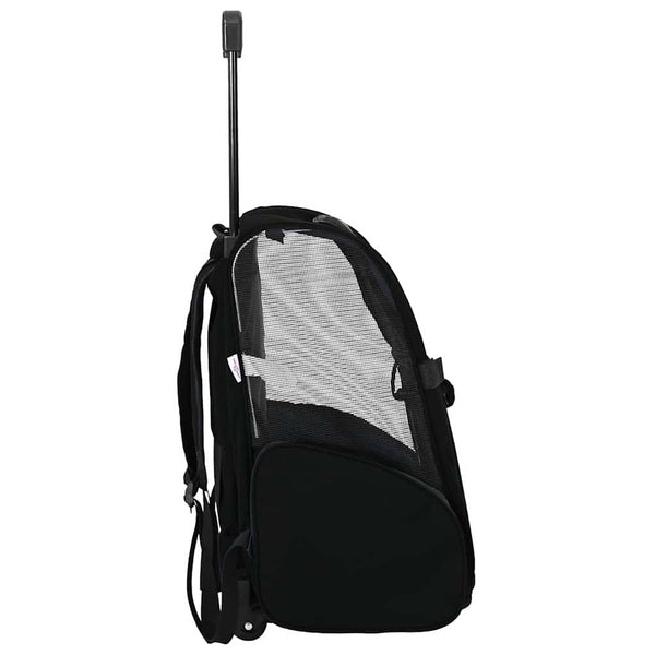 vidaXL Chariot pour animaux de compagnie 3 en 1 Noir 48x32x(57-106) cm Tissu Oxford