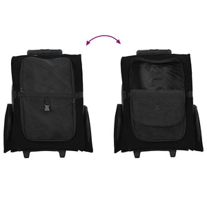 vidaXL Chariot pour animaux de compagnie 3 en 1 Noir 48x32x(57-106) cm Tissu Oxford