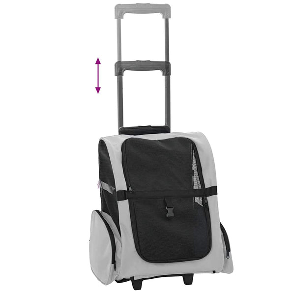 3-in-1 Haustiertrolley Grau
