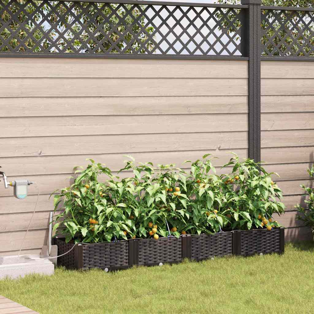 Garten Pflanzgefäß 4er Set Braun