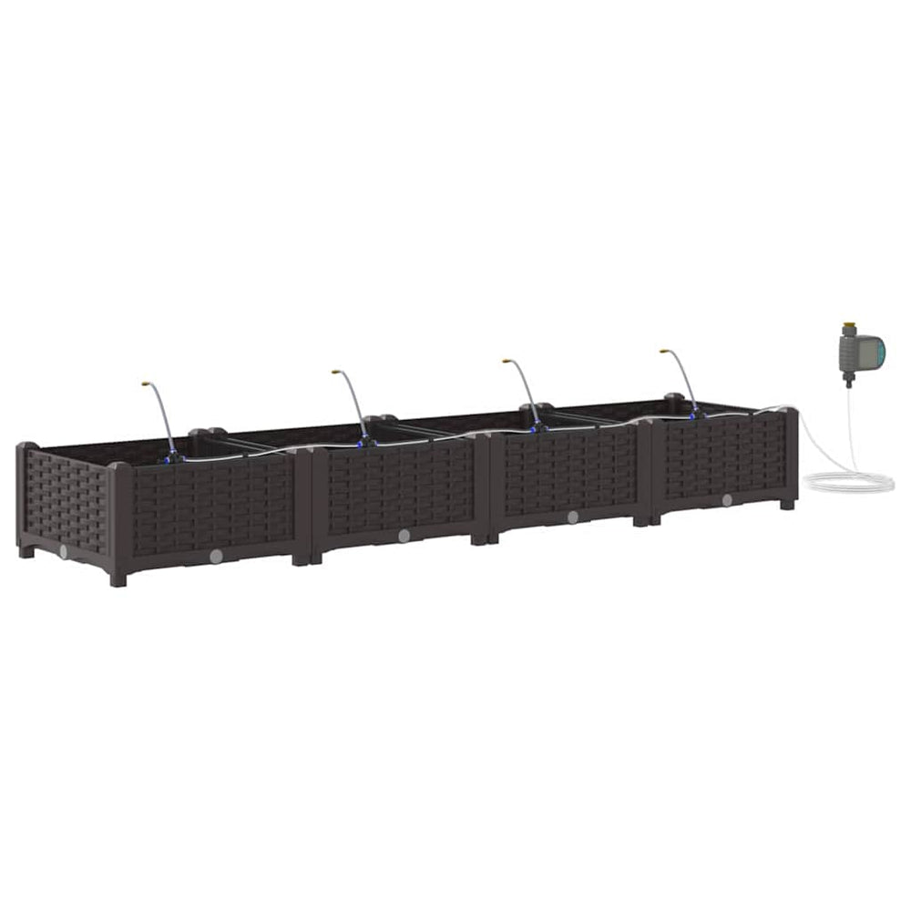 Garten Pflanzgefäß 4er Set Braun