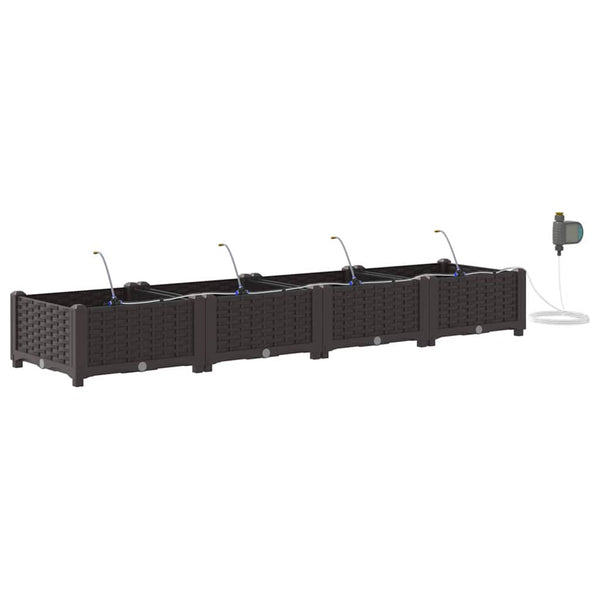 Garten Pflanzgefäß 4er Set Braun