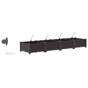 Garten Pflanzgefäß 4er Set Braun