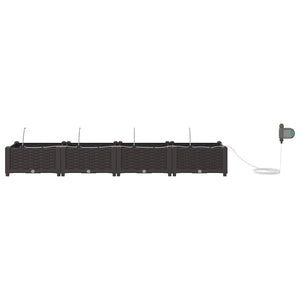 Garten Pflanzgefäß 4er Set Braun