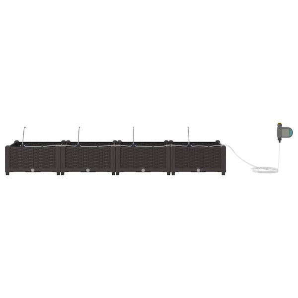 Garten Pflanzgefäß 4er Set Braun