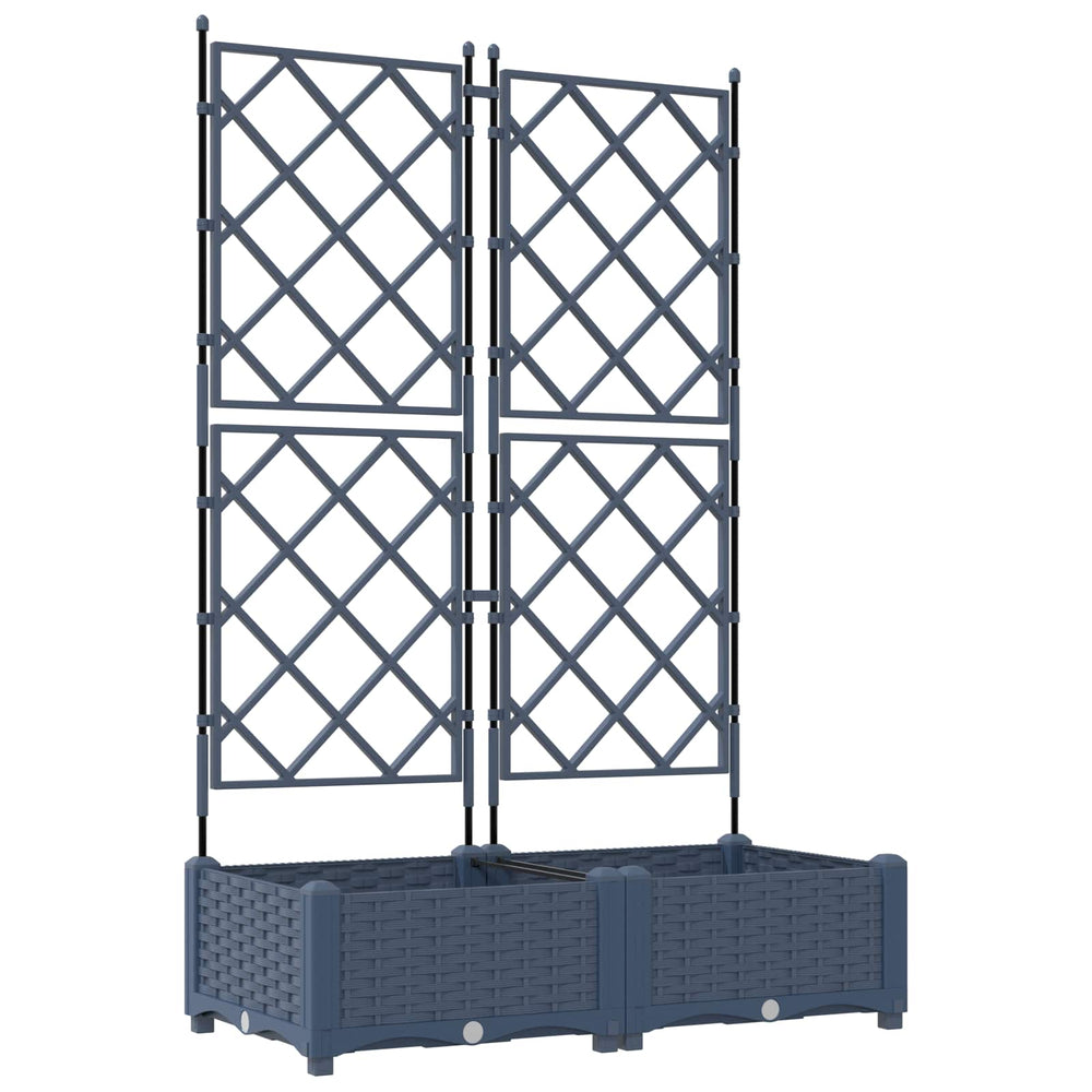 Garten Pflanzgefäß Grau 2er-Set