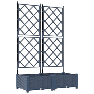 Garten Pflanzgefäß Grau 2er-Set