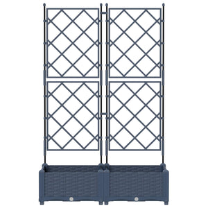 Garten Pflanzgefäß Grau 2er-Set