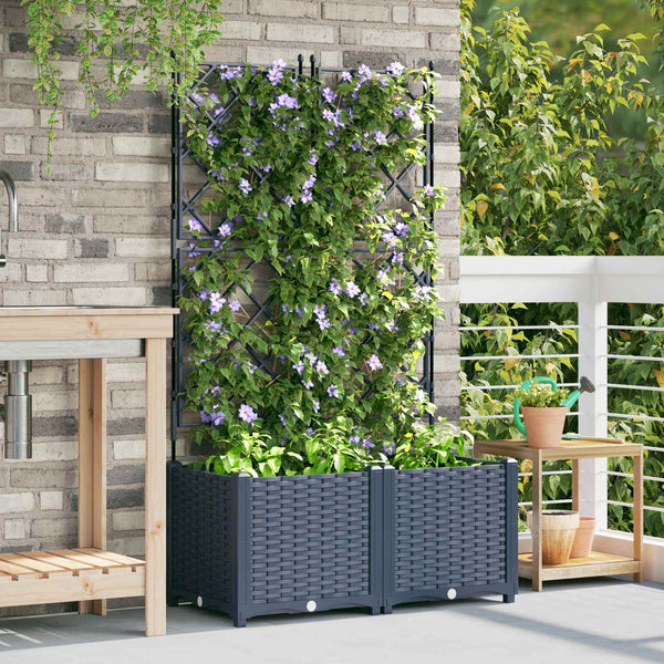 Garten Pflanzgefäß 2er Set Grau