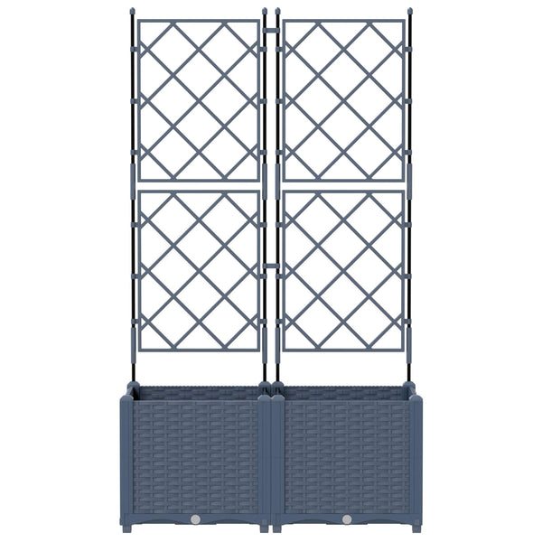 Garten Pflanzgefäß 2er Set Grau