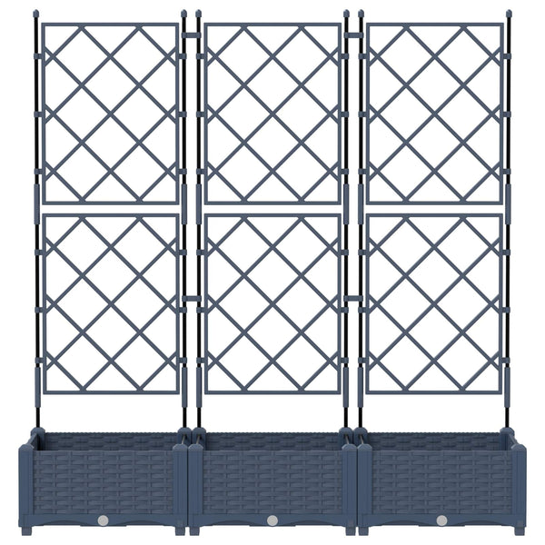Garten Pflanzgefäß 3er Set Grau