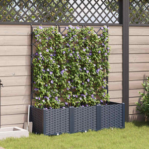 Grauer Pflanzkasten 3er Set, 120cm