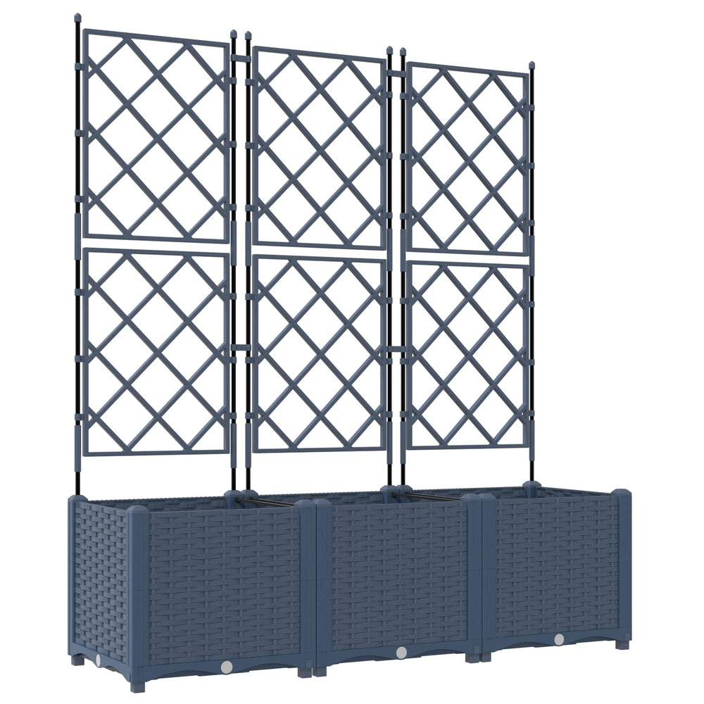 Grauer Pflanzkasten 3er Set, 120cm