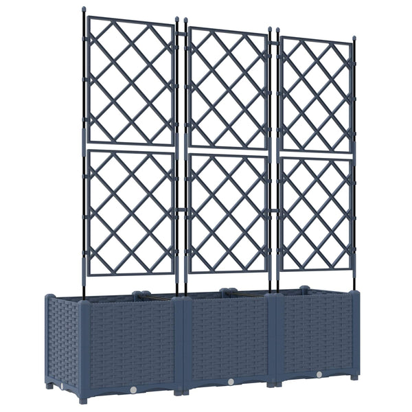 Grauer Pflanzkasten 3er Set, 120cm
