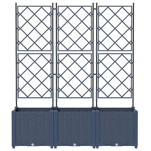 Grauer Pflanzkasten 3er Set, 120cm