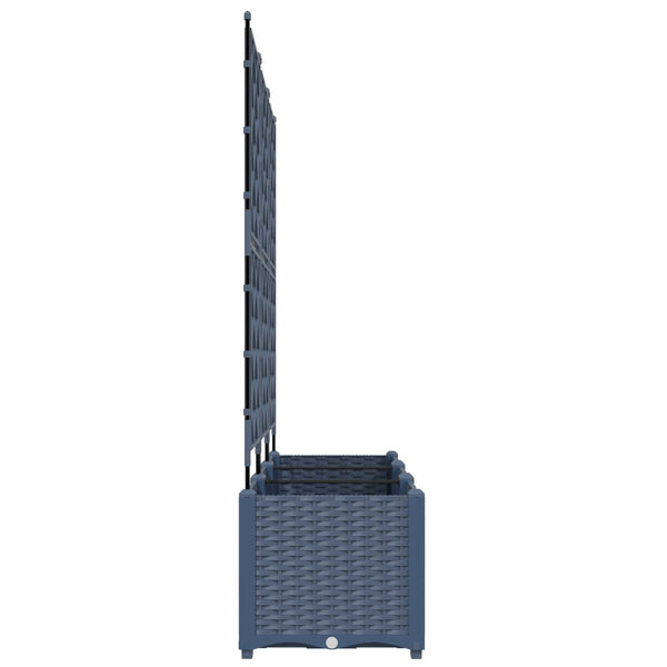Grauer Pflanzkasten 3er Set, 120cm