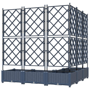 Garten Pflanzgefäß Set Grau 5-teilig