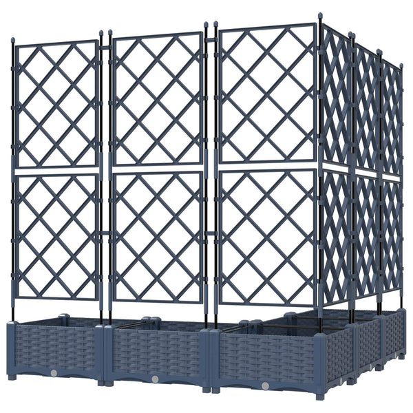 Garten Pflanzgefäß Set Grau 5-teilig