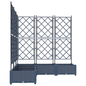 Garten Pflanzgefäß Set Grau 5-teilig