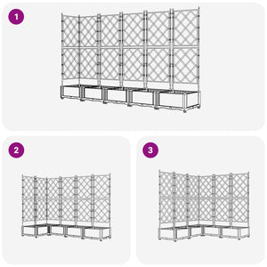 Garten Pflanzgefäß Set Grau 5-teilig