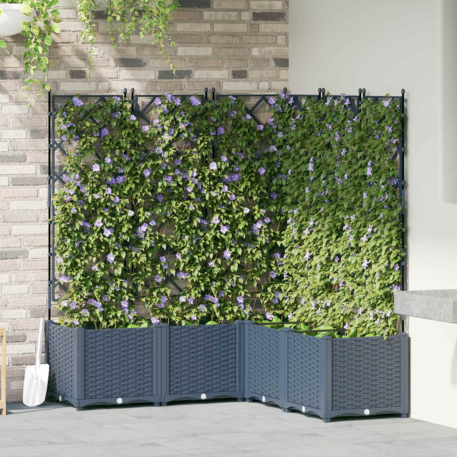 Garten Pflanzgefäß 5er Set Grau