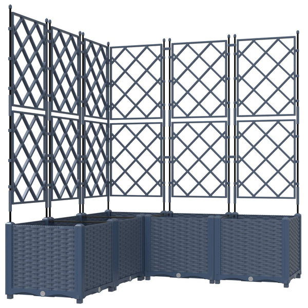 Garten Pflanzgefäß 5er Set Grau