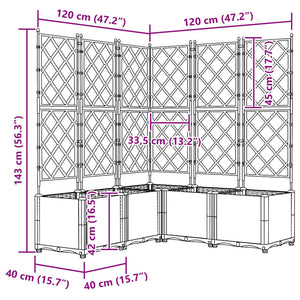Garten Pflanzgefäß 5er Set Grau