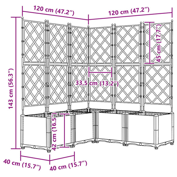 Garten Pflanzgefäß 5er Set Grau