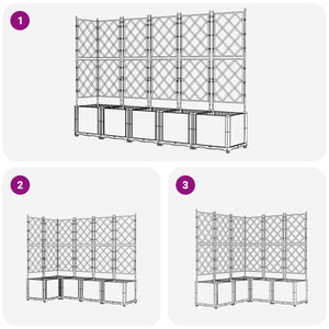 Garten Pflanzgefäß 5er Set Grau