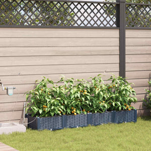 Garten Pflanzgefäß 4er Set Grau