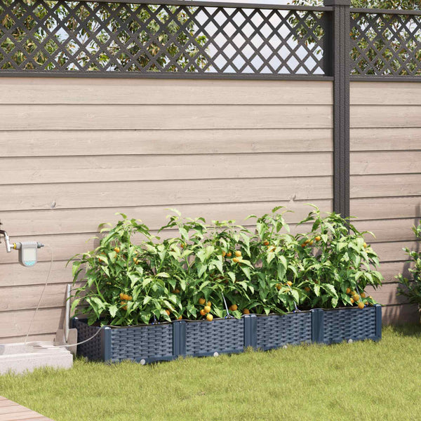 Garten Pflanzgefäß 4er Set Grau